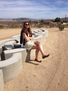 Kathleen Smith Redman. Photo by Bernard Leibov, at his BoxoProjects Residency in Joshua Tree, CA.