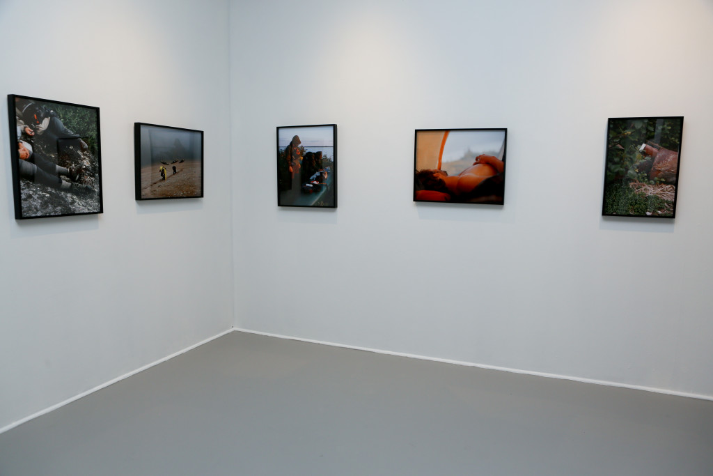 Installation view, Ryan Arthurs, Untitled, Labrador, 2012, Digital prints, 16” x 20” Photo by Melissa Blackall Photography at Mills Gallery, Boston Center for the Arts, Arcadia: Thoughts on the Contemporary Pastoral, July 10-September 20, 2015.