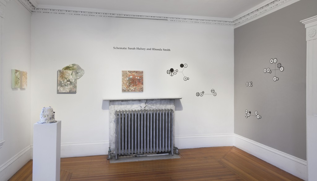 "Schemata: Sarah Hulsey and Rhonda Smith, " installation view, Chandler Gallery, Maud Morgan Art Center, 2016.