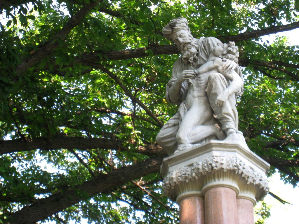 Ether Monument in Boston Public Garden. Via Wikipedia. 