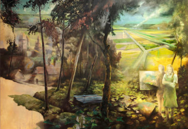 Landscape/Pastoral (1519), oil on canvas, 66” x 96” (2015)